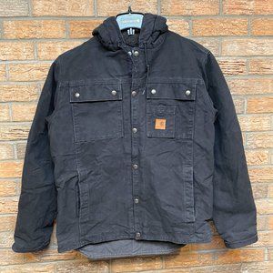 Carhartt | Jackets u0026 Coats | Carhartt J284 Sherpalined Sandstone Duck  Multipocket Jacket Small Black Blk | Poshmark